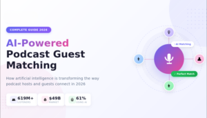 AI podcast guest matching platform statistics 2026